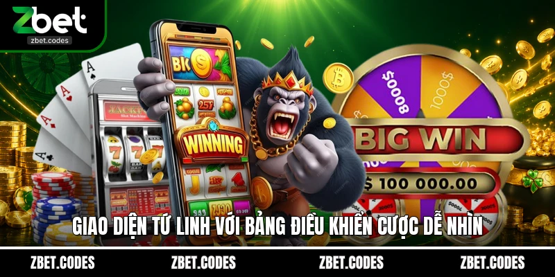 Giao diện Tứ Linh với bảng điều khiển cược dễ nhìn