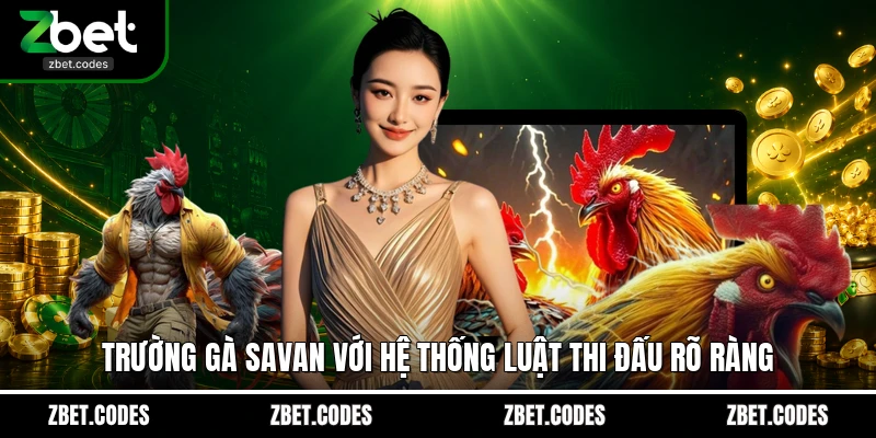 Trường gà Savan với hệ thống luật thi đấu rõ ràng